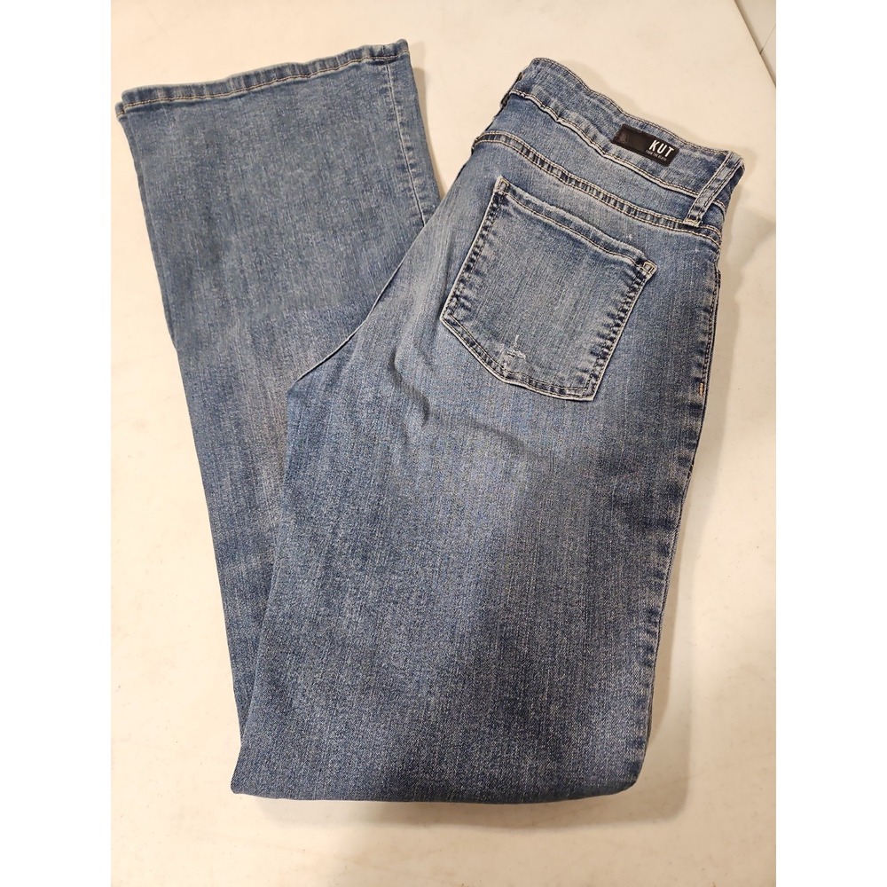 Kut From The Kloth Jeans Ana Flare Womens 10 33wX33.5 inseam Distressed Tall(647